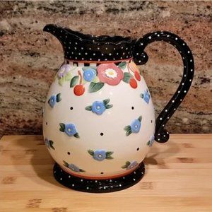 Mary Engelbreit Oh so Breit Ceramic water Pitcher ME 2000